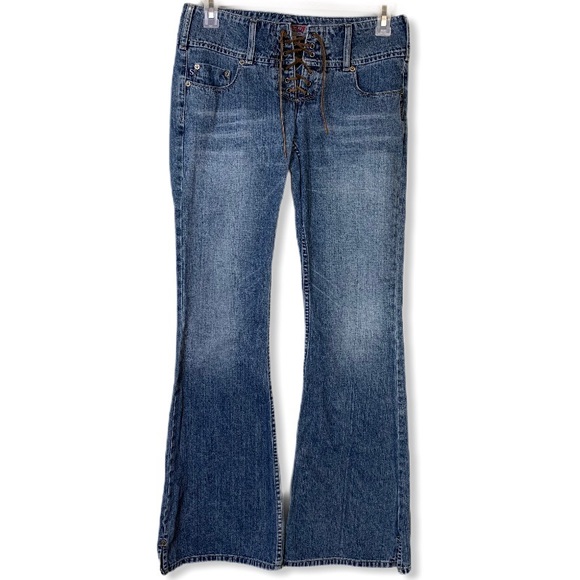 silver bell bottom jeans